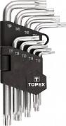 Ключи шестигранные Torx T10-50, CrV, короткие набор 9 шт. Topex