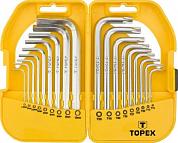 Ключи шестигранные 1,5-10мм и Torx Т10-50, набор 18 элементов Topex